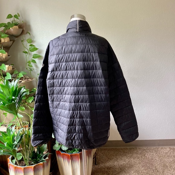 New Men’s Asics Black Nylon Duck Down Puffer Jacket size M - Picture 3 of 14